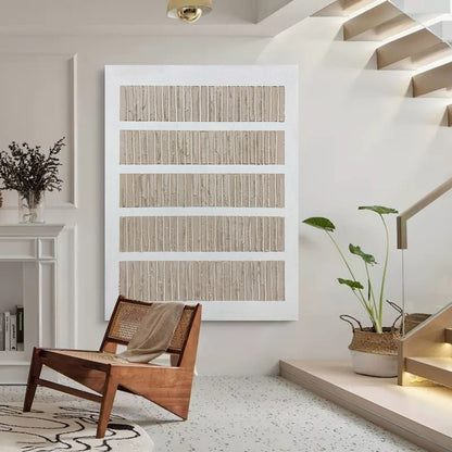 Minimalist Wabi-Sabi Oil Painting for Modern Home Décor
