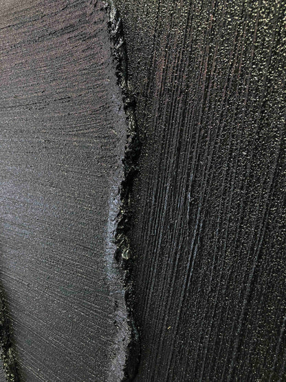 Elegant Black Minimalist Abstract Oil Painting for Modern Home Décor