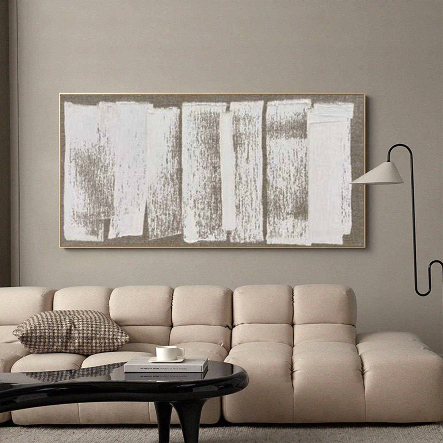 Wabi-Sabi Minimalist Oil Painting for Modern Home Decor