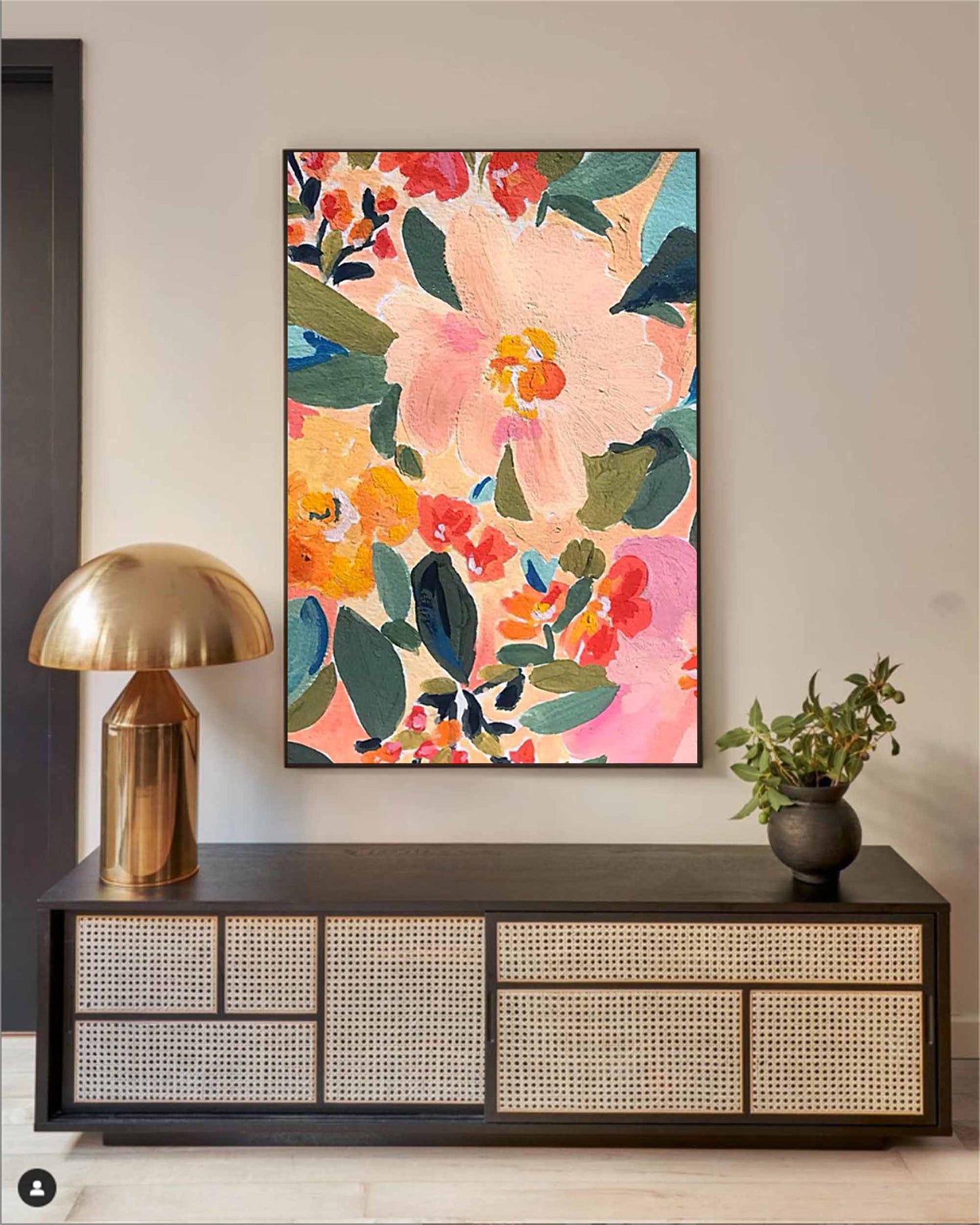 Vibrant Floral Oil Painting for Brightening Any Space