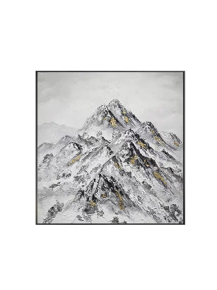 Majestic Mountainscape Oil Painting for Serene Home Décor