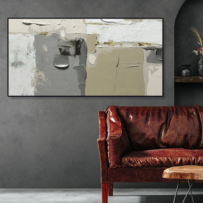 Contemporary Abstract Oil Painting in Neutral Tones for Modern Decor
