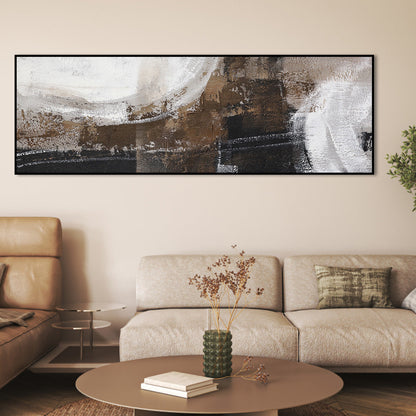 Abstract Earth Tones Oil Painting for Modern Home Decor