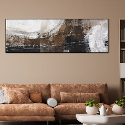 Abstract Earth Tones Oil Painting for Modern Home Decor