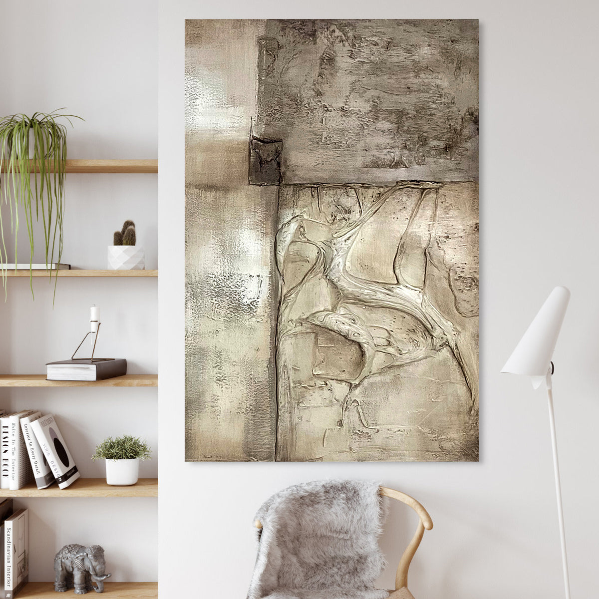 Abstract Earthbound Essence Oil Painting for Modern Home Decor