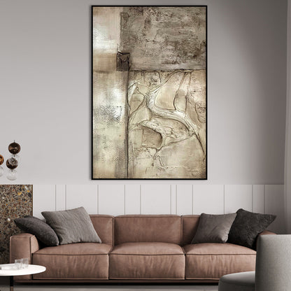 Abstract Earthbound Essence Oil Painting for Modern Home Decor