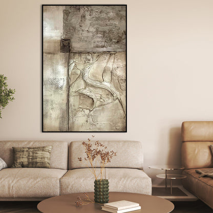 Abstract Earthbound Essence Oil Painting for Modern Home Decor