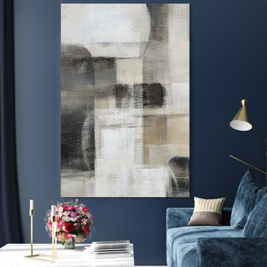 Contemporary Urban Abstract Oil Painting for Elegant Home Decor
