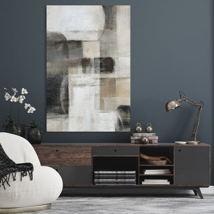 Contemporary Urban Abstract Oil Painting for Elegant Home Decor