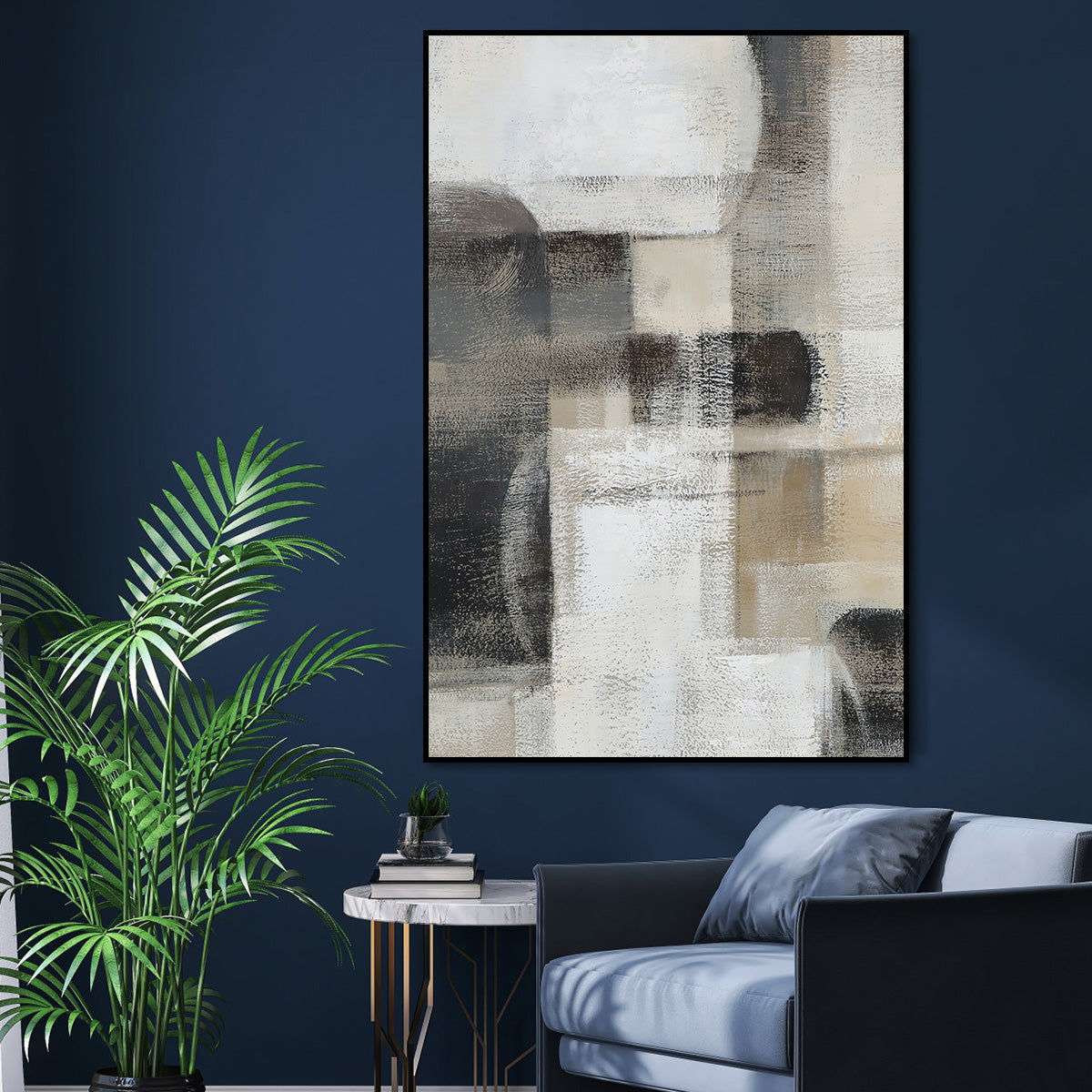Contemporary Urban Abstract Oil Painting for Elegant Home Decor