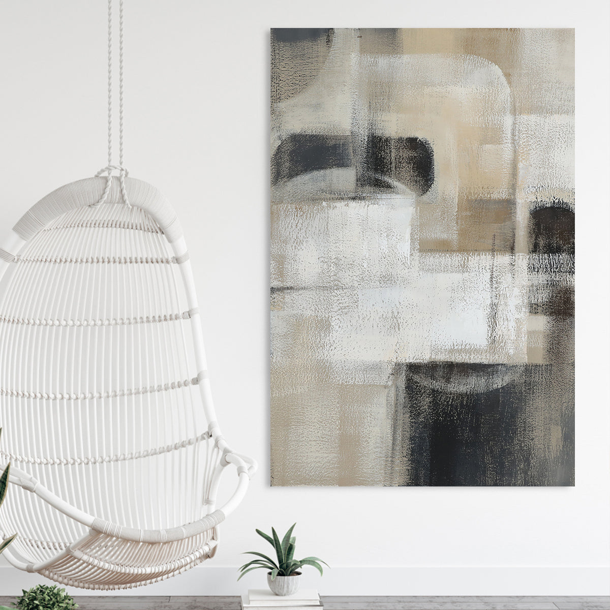 Serene Abstract Oil Painting for Modern Home Decor and Tranquil Interiors