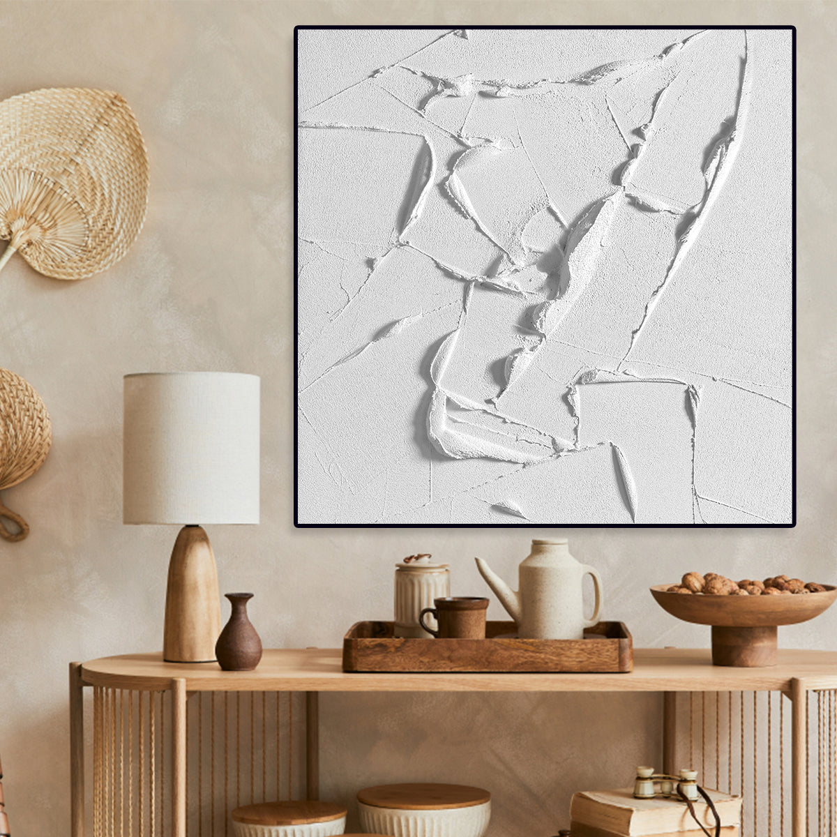 Textured Abstract Painting: Modern Wall Art for Home Decor