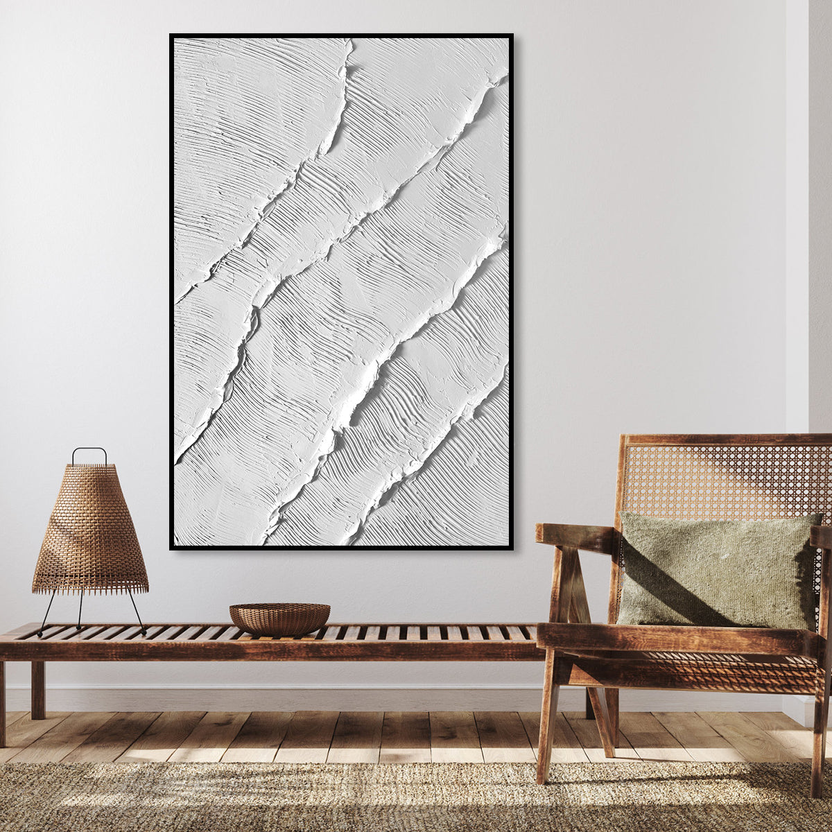 Stylish Abstract Ripple Texture Oil Painting for Modern Home Decor