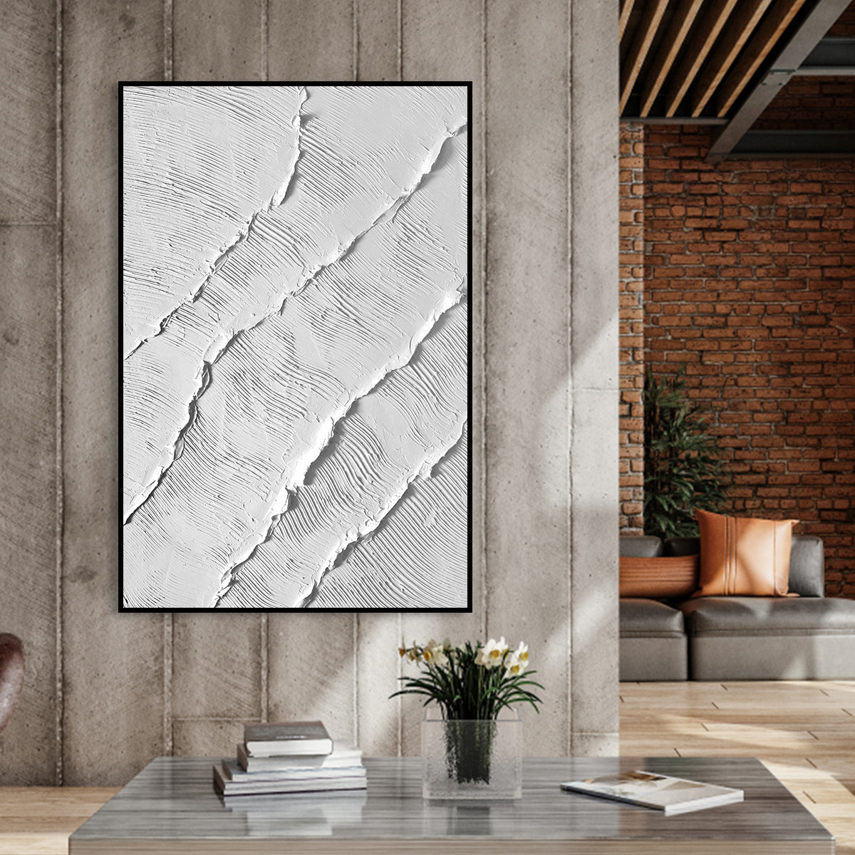 Stylish Abstract Ripple Texture Oil Painting for Modern Home Decor