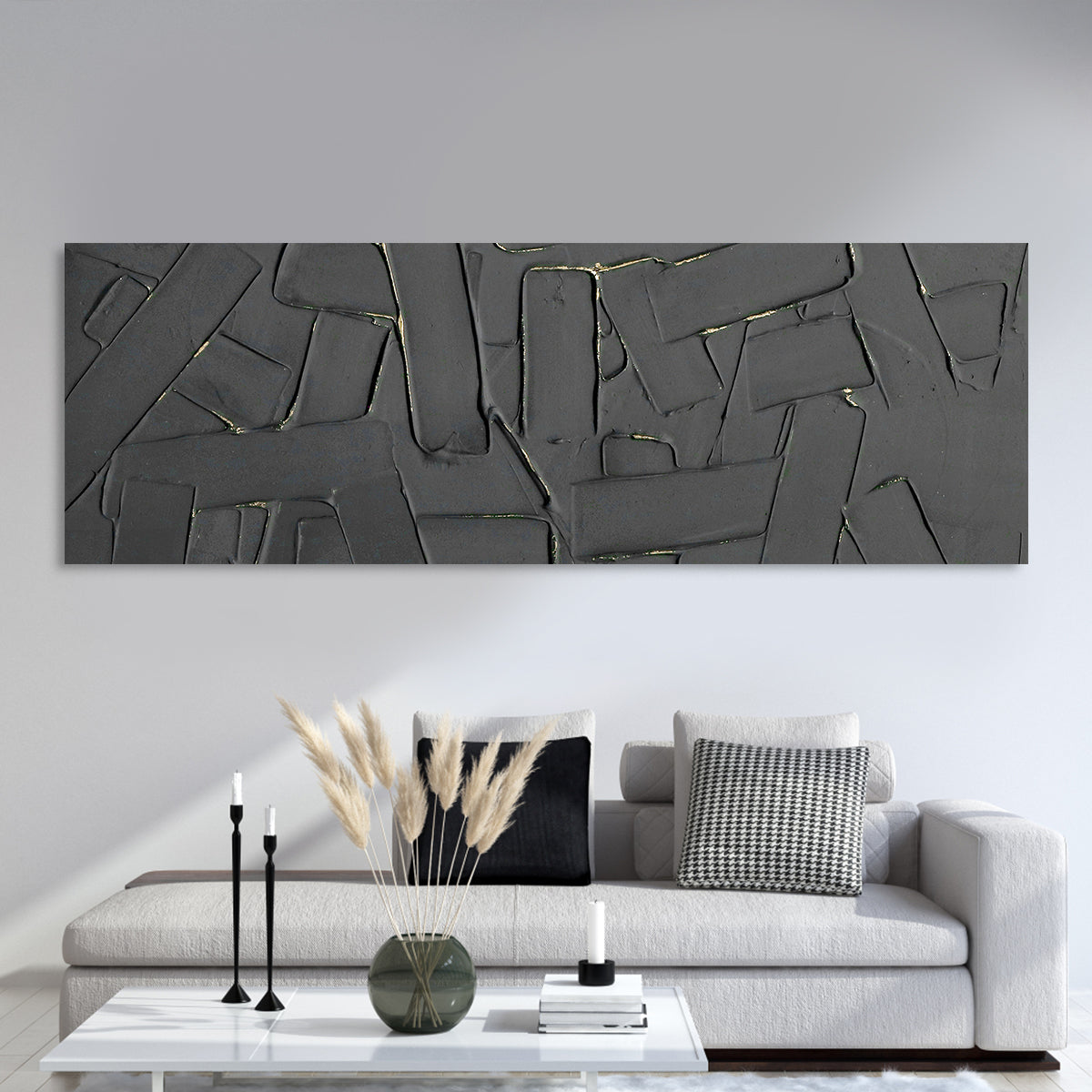 Urban Abstract Art: Modern Cityscape Oil Painting for Contemporary Decor