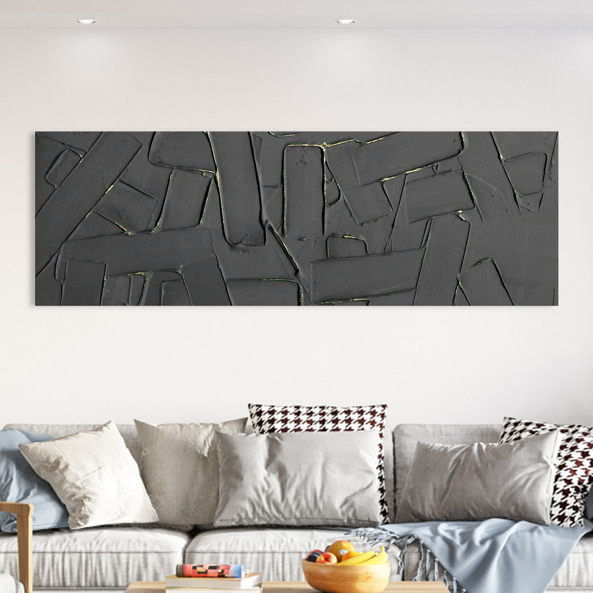 Urban Abstract Art: Modern Cityscape Oil Painting for Contemporary Decor