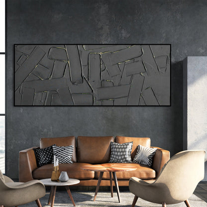 Urban Abstract Art: Modern Cityscape Oil Painting for Contemporary Decor