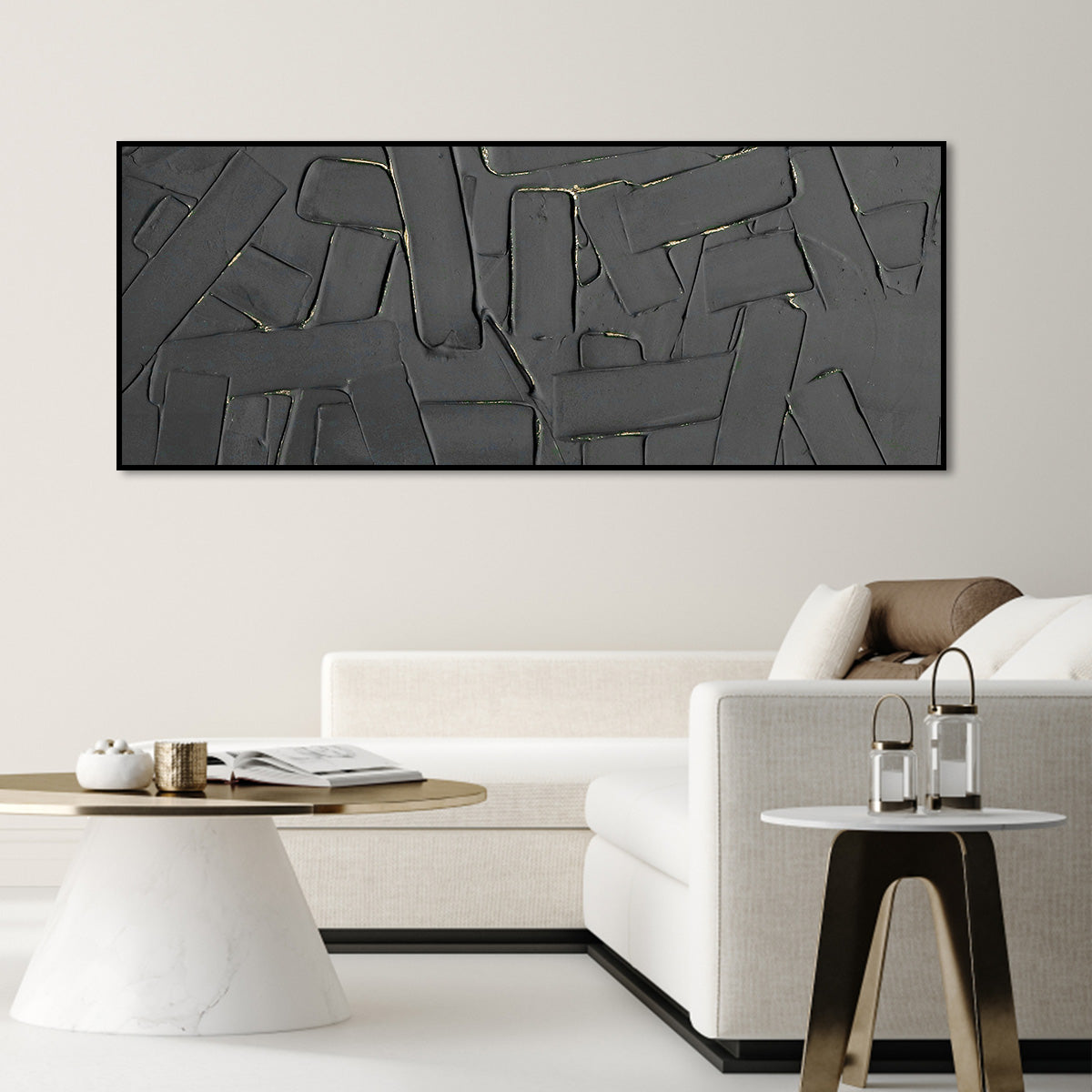 Urban Abstract Art: Modern Cityscape Oil Painting for Contemporary Decor