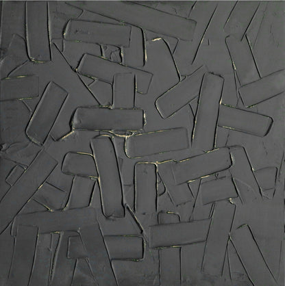 Contemporary Urban Abstract Oil Painting with Rich Texture and Depth