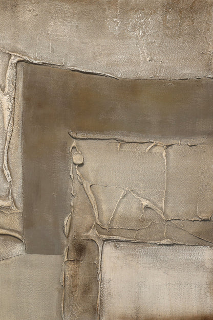 Abstract Beige Oil Painting for Tranquil Home Decor and Serene Aesthetic