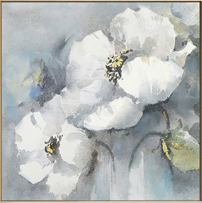 Stunning White Floral Oil Painting for Elegant Home Decor