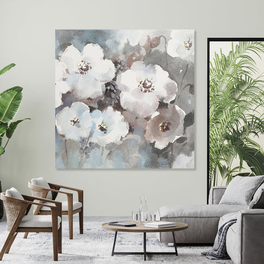 Delicate Floral Harmony in Soft Colors - Elegant Spring Oil Painting