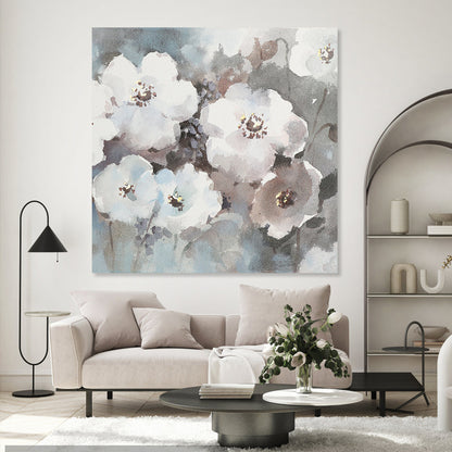 Delicate Floral Harmony in Soft Colors - Elegant Spring Oil Painting