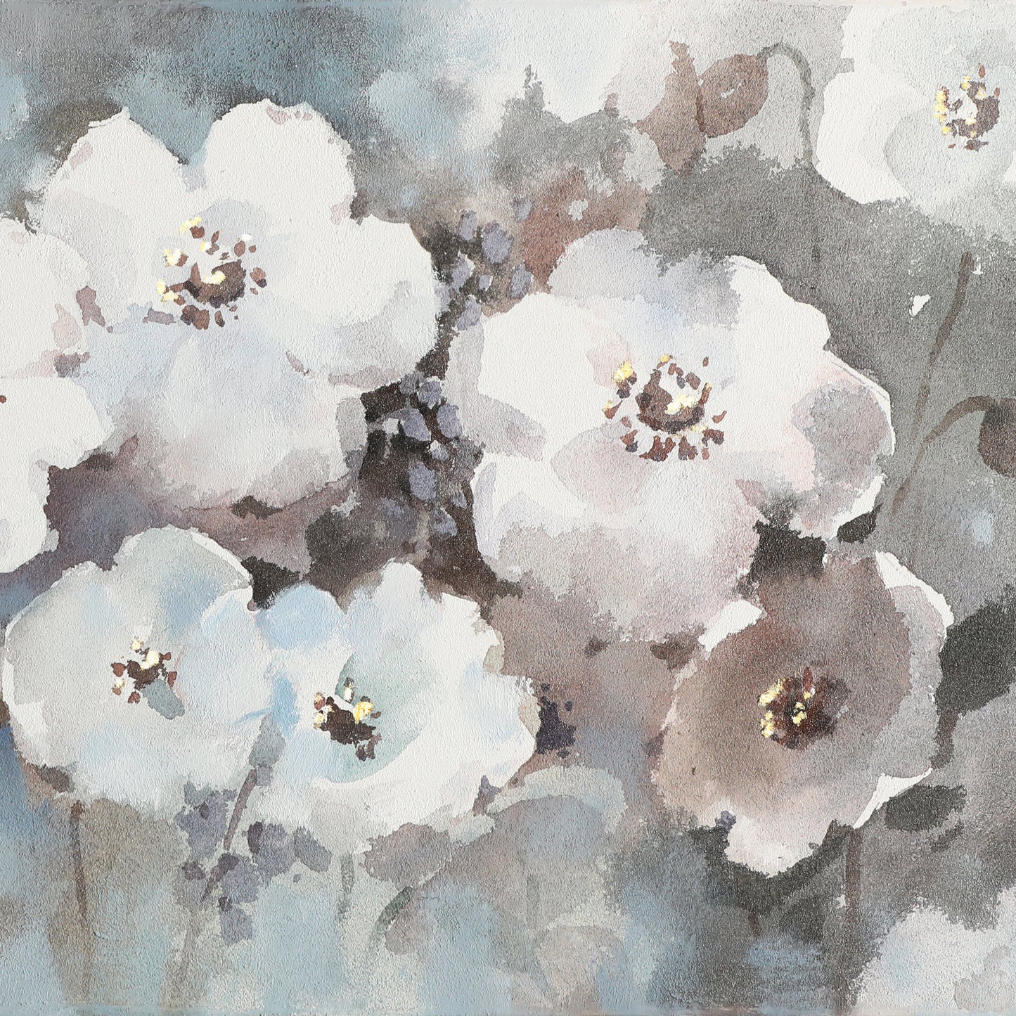 Delicate Floral Harmony in Soft Colors - Elegant Spring Oil Painting