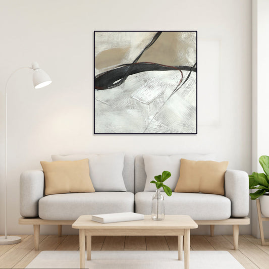 Elegant Minimalist Abstract Oil Painting for Modern Home Decor