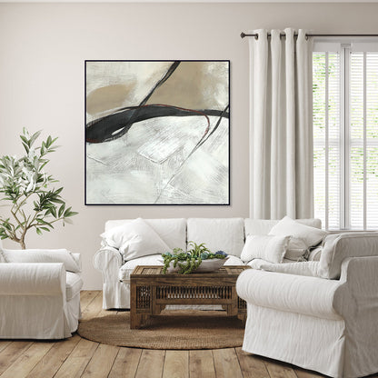 Elegant Minimalist Abstract Oil Painting for Modern Home Decor