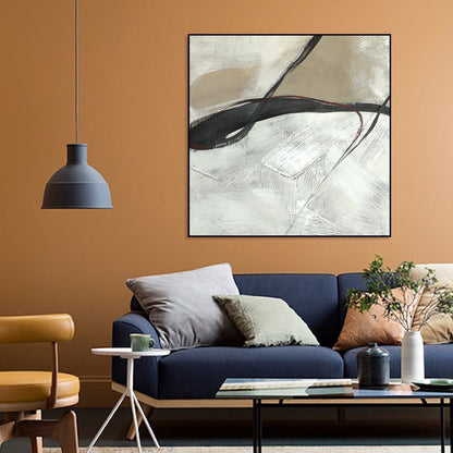 Elegant Minimalist Abstract Oil Painting for Modern Home Decor