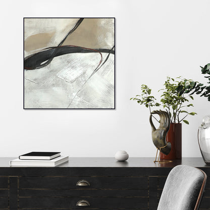 Elegant Minimalist Abstract Oil Painting for Modern Home Decor