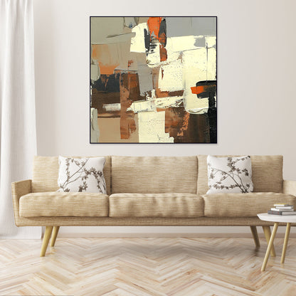 Urban Abstract Oil Painting: Contemporary Art for Modern Home Decor