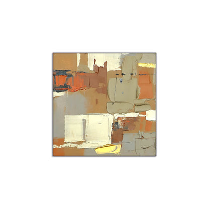 Abstract Urban Oil Painting: Modern Decor for Contemporary Living Spaces