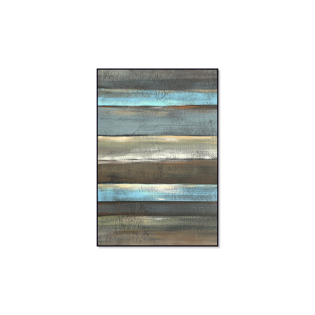 Vibrant Abstract Stripe Oil Painting for Modern Home Decor