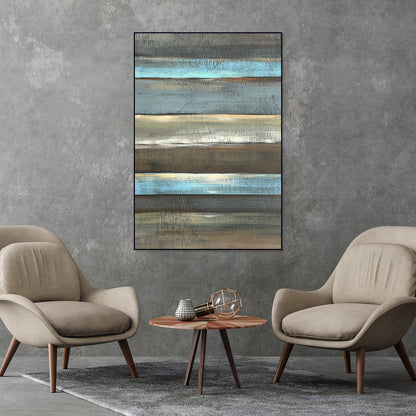 Vibrant Abstract Stripe Oil Painting for Modern Home Decor