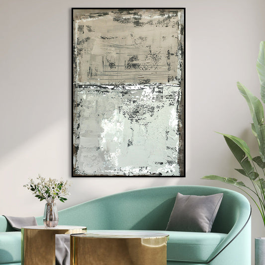 Contemporary Textured Abstract Oil Painting for Modern Home Decor