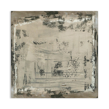 Contemporary Rustic Abstract Oil Painting with Textured Finish for Modern Decor
