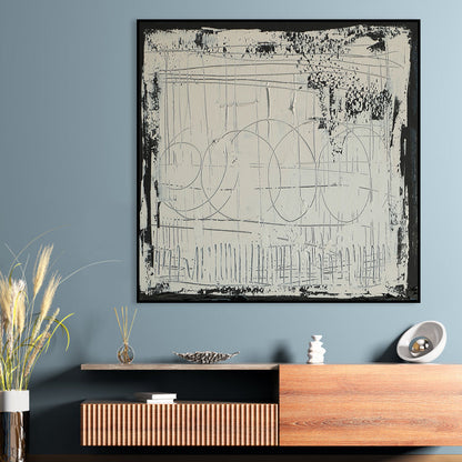 Contemporary Abstract Geometric Oil Painting for Modern Home Decor