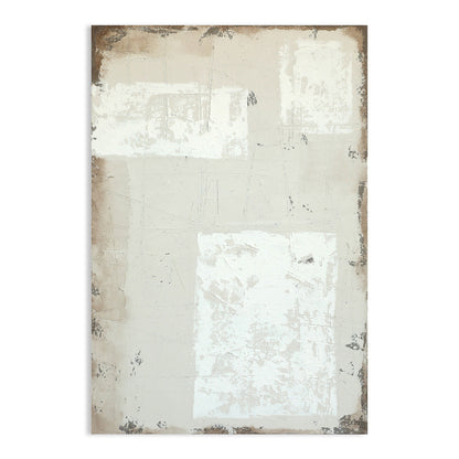 Minimalist Rustic Abstract Oil Painting for Modern Home Decor