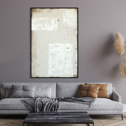 Minimalist Rustic Abstract Oil Painting for Modern Home Decor