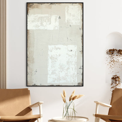 Minimalist Rustic Abstract Oil Painting for Modern Home Decor