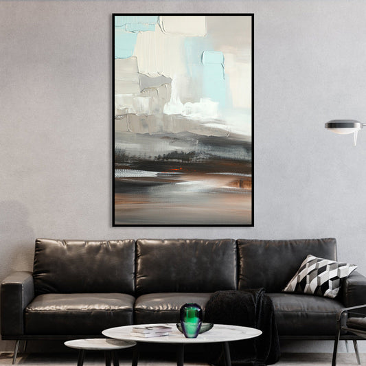 Tranquil Abstract Landscape Oil Painting for Modern Home Decor