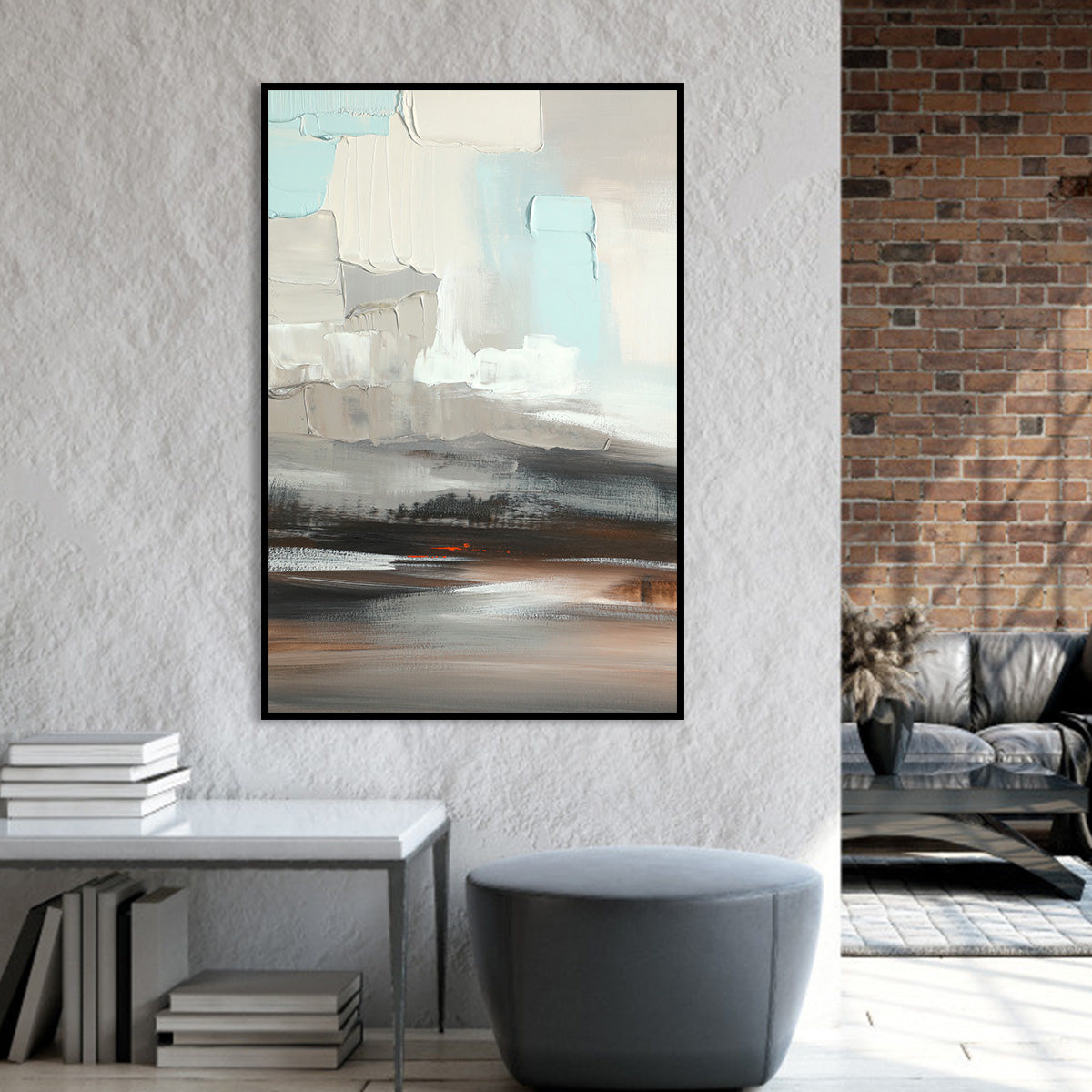 Tranquil Abstract Landscape Oil Painting for Modern Home Decor