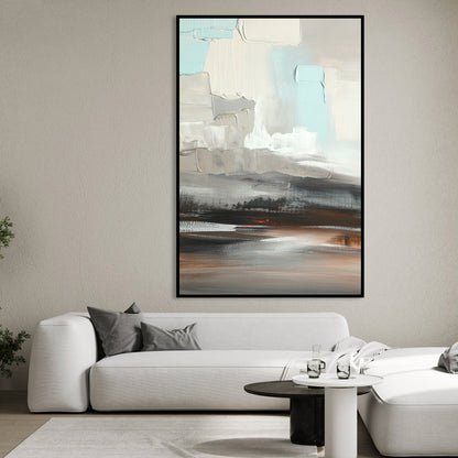 Tranquil Abstract Landscape Oil Painting for Modern Home Decor