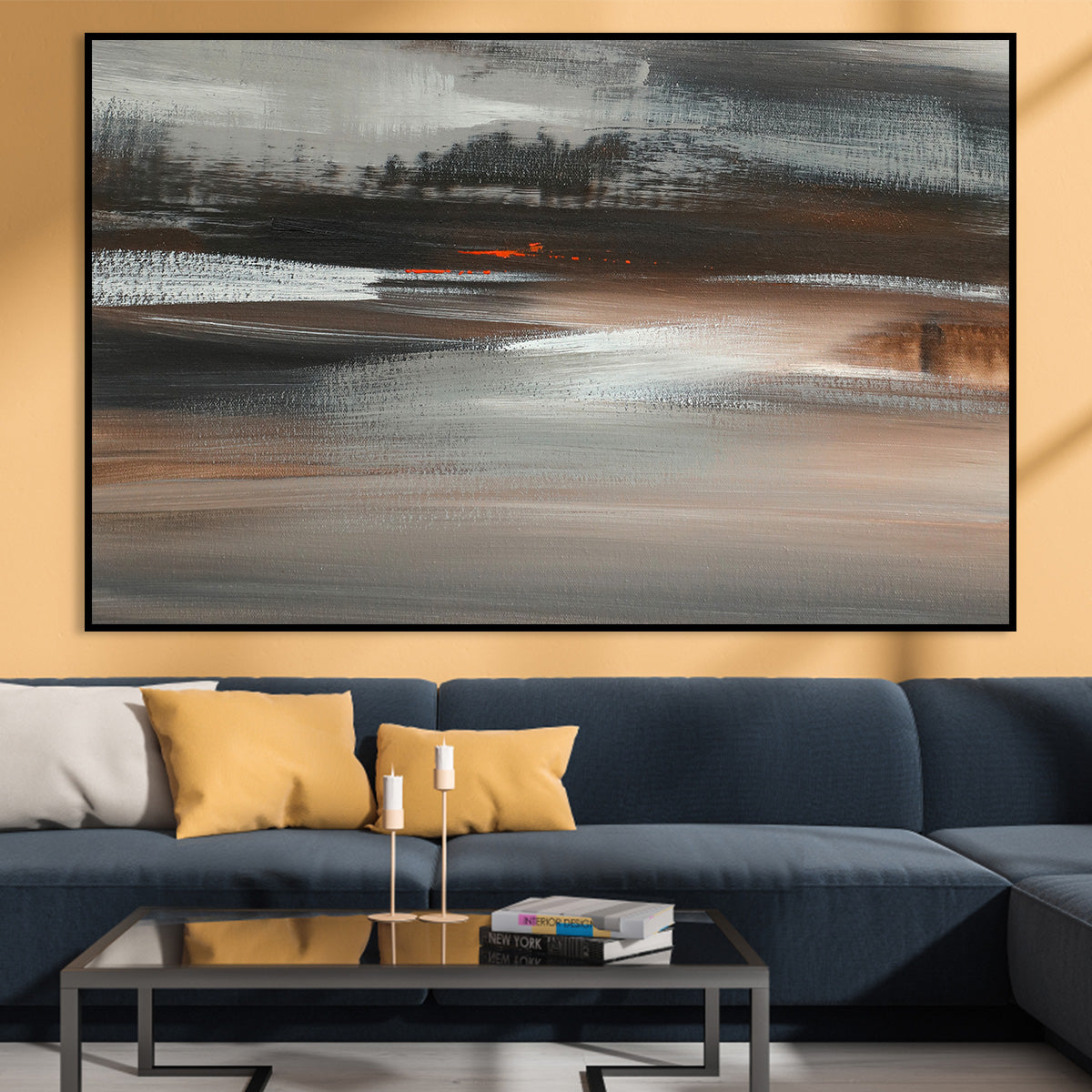 Serene Landscape Oil Painting for Modern Home Decor and Tranquil Ambiance