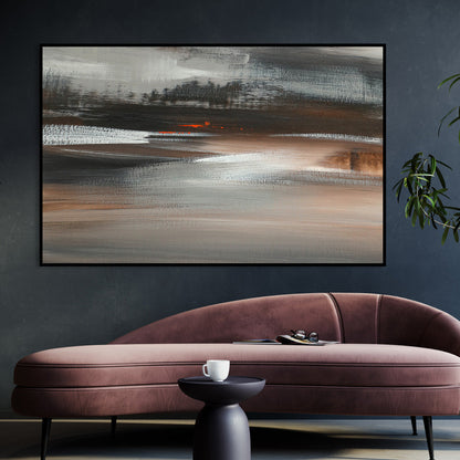 Serene Landscape Oil Painting for Modern Home Decor and Tranquil Ambiance