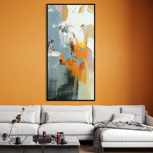 Vibrant Abstract Oil Painting of Autumn Colors for Modern Home Decor