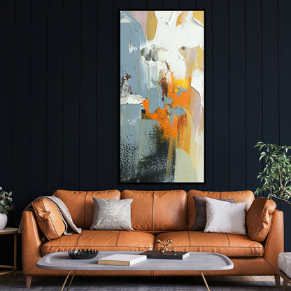 Vibrant Abstract Oil Painting of Autumn Colors for Modern Home Decor