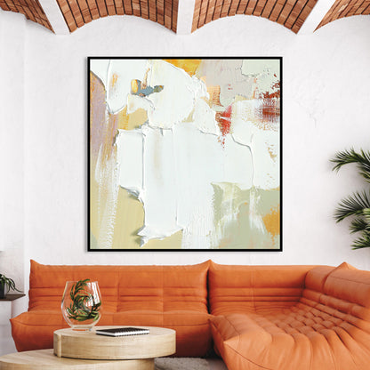 Abstract Golden Harvest Oil Painting for Vibrant Home Decor
